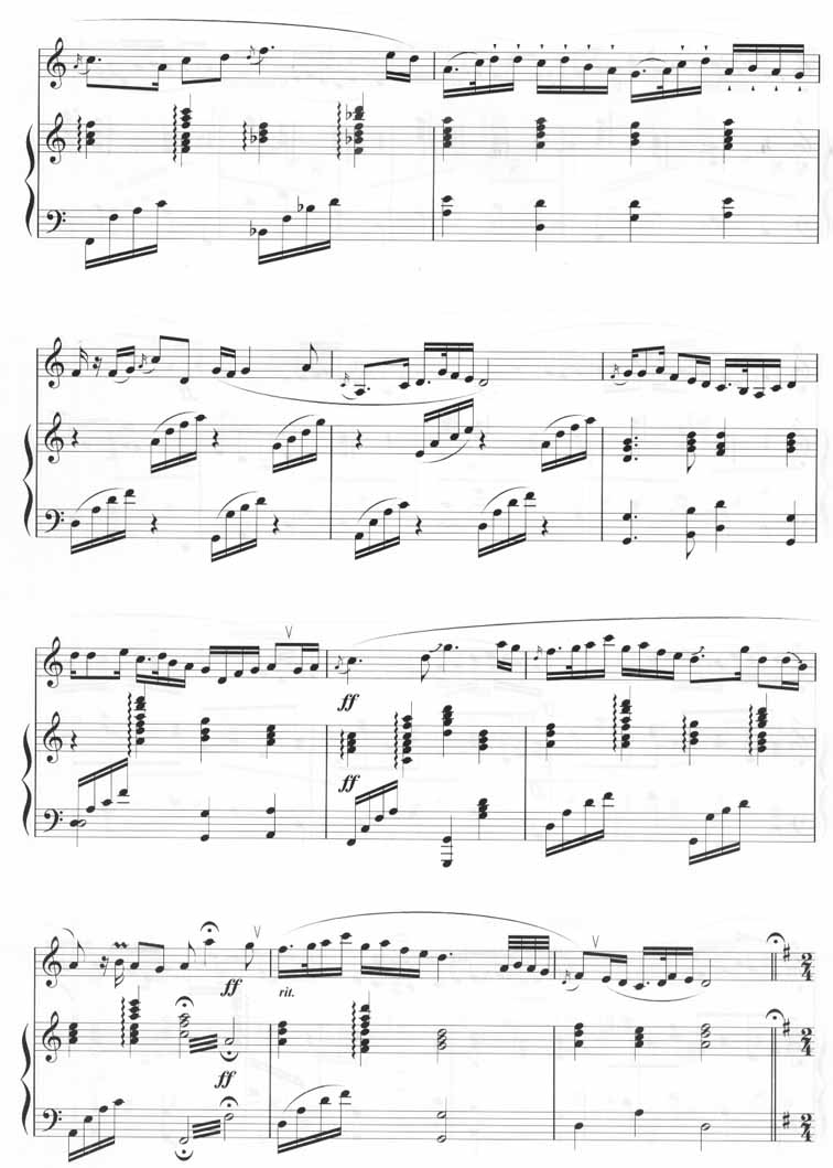 乡歌（十孔笛五线谱）笛子（箫）曲谱（图5）