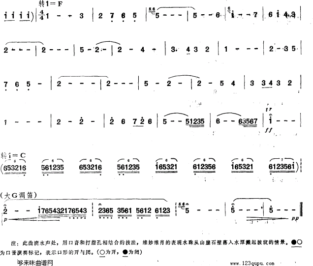 山泉笛子（箫）曲谱（图3）