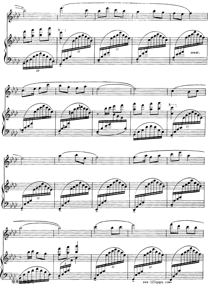 山乡晨歌-钢琴伴奏-五线谱笛子（箫）曲谱（图6）