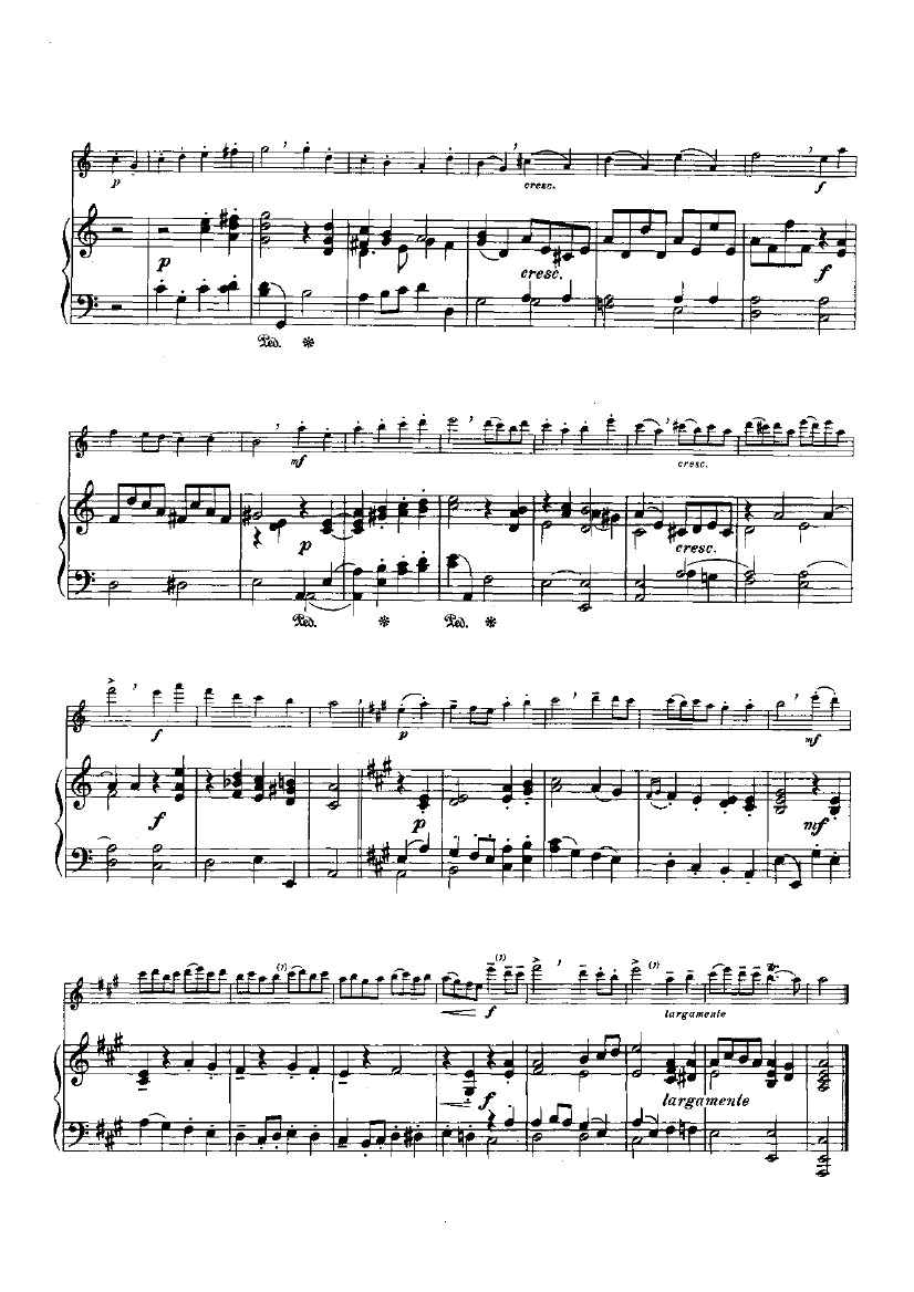 加沃特舞曲 管乐类 长笛笛子（箫）曲谱（图2）