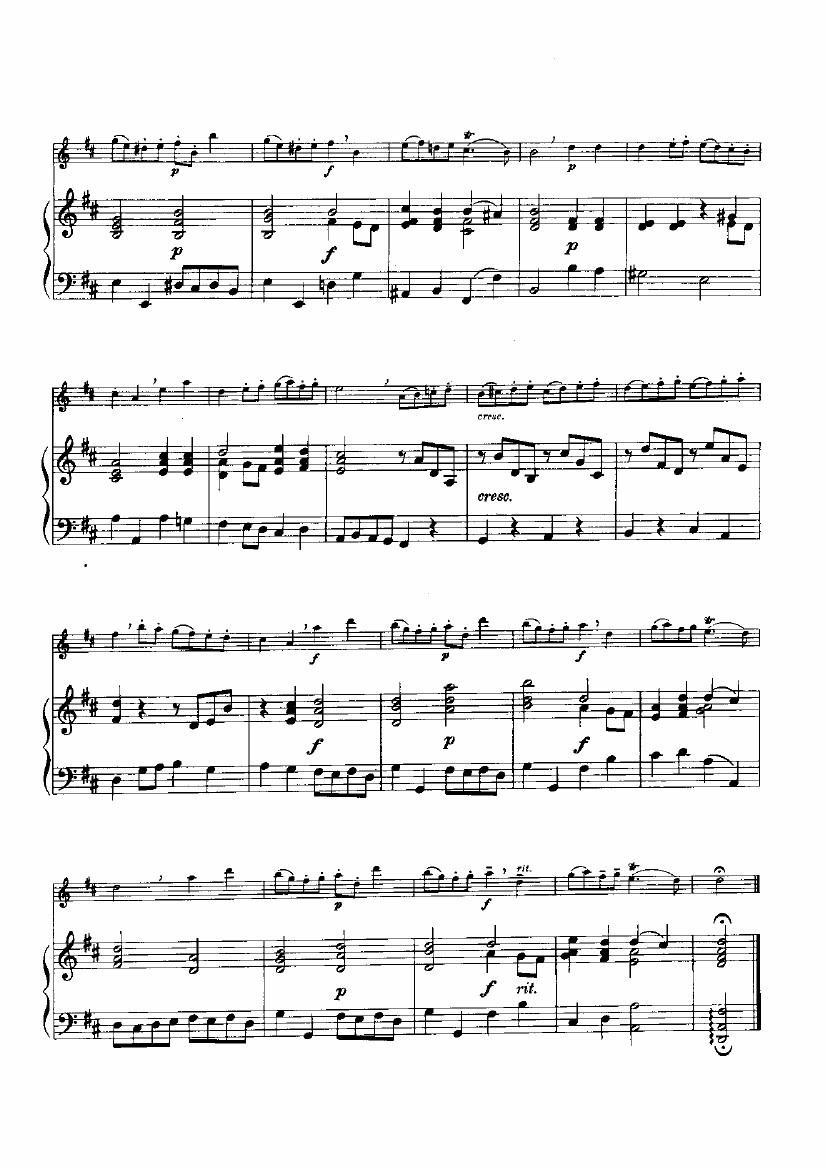 前奏曲与加沃特舞曲 管乐类 长笛笛子（箫）曲谱（图3）