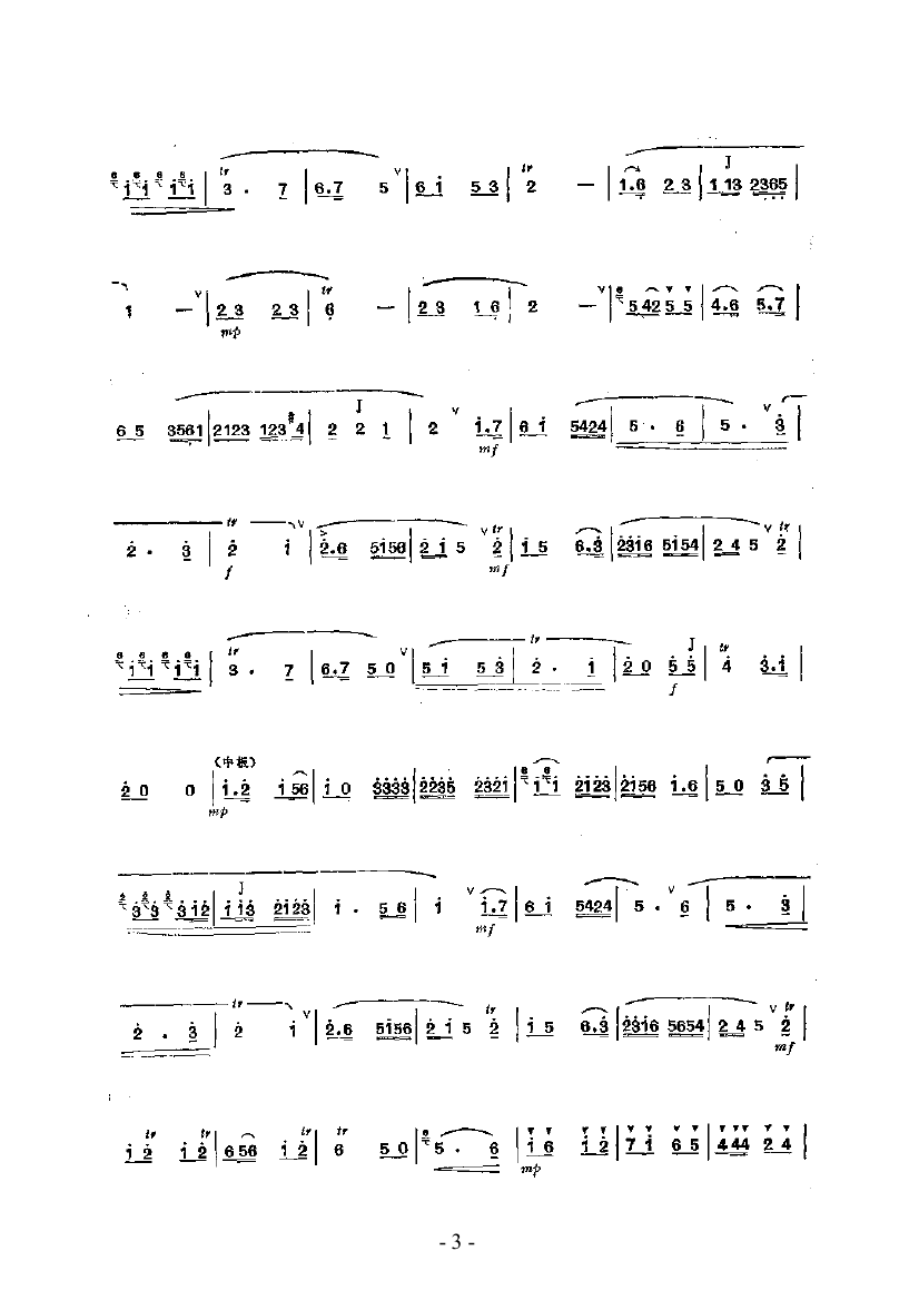 驻云飞 民乐类 竹笛笛子（箫）曲谱（图3）