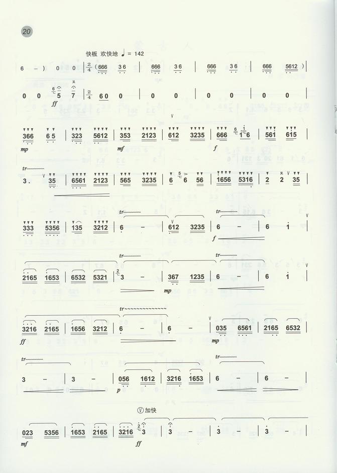 蒙古人（笛子曲谱）笛子（箫）曲谱（图3）