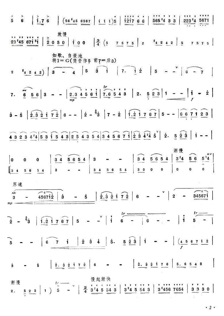 儿童舞曲笛子（箫）曲谱（图2）