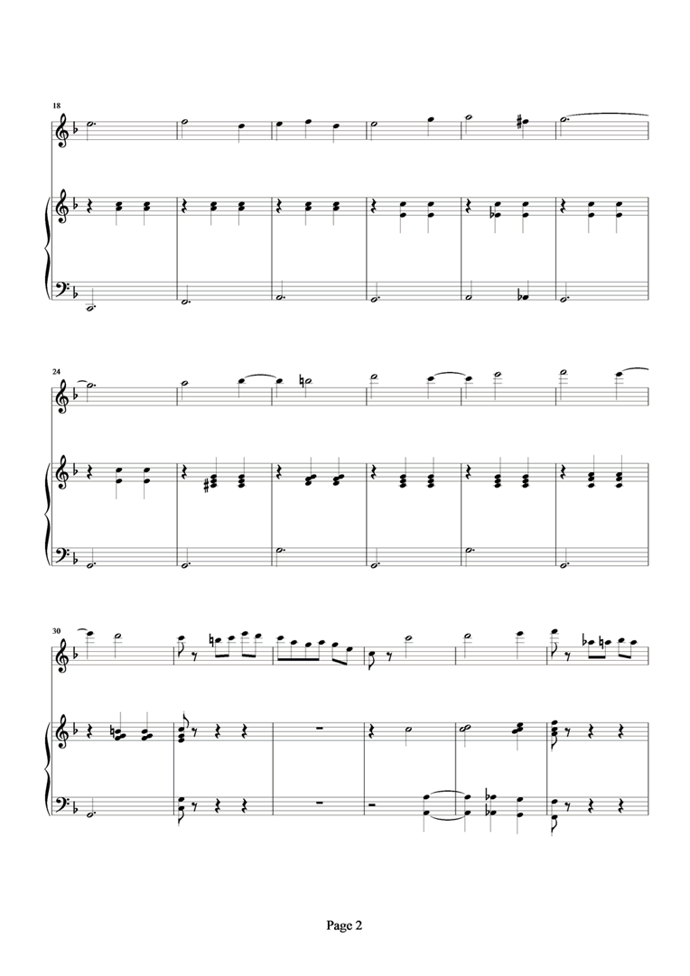 睡美人(长笛&钢琴)笛子（箫）曲谱（图2）