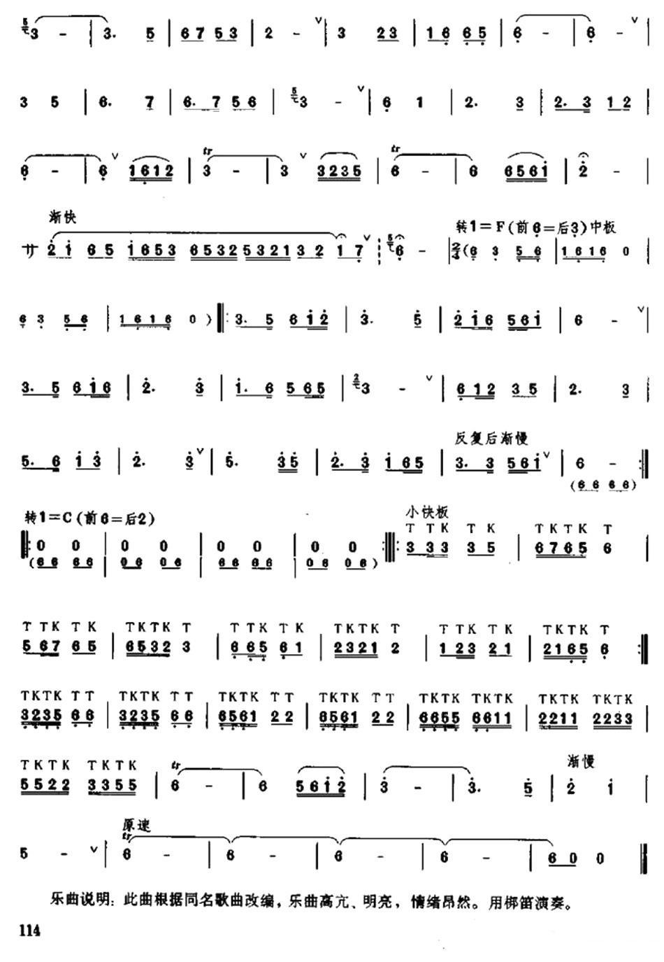 青藏高原笛子（箫）曲谱（图4）