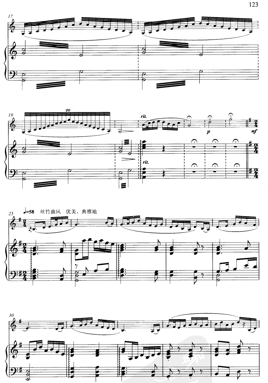 春风遍江南(线谱)笛子（箫）曲谱（图2）
