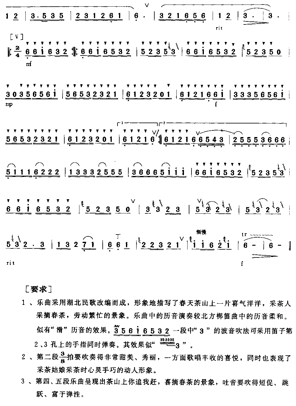 春山采茶笛子（箫）曲谱（图3）