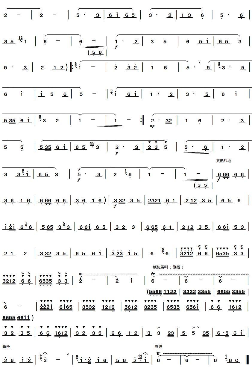 牧民新歌（高清版）笛子（箫）曲谱（图2）