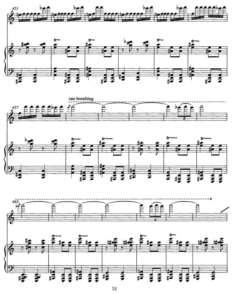飞歌（笛子协奏曲+钢琴伴奏)P21—3）笛子（箫）曲谱（图11）