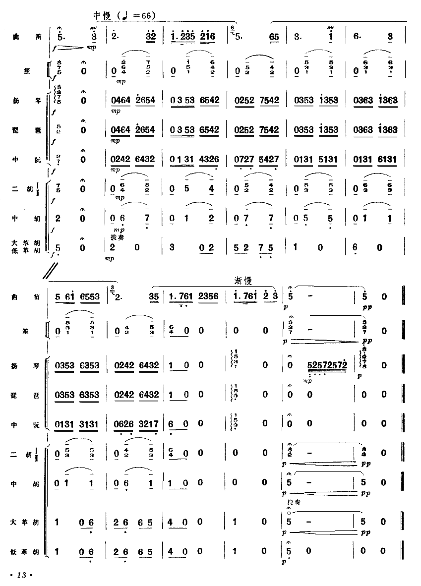 水乡新歌（7-13）笛子（箫）曲谱（图7）