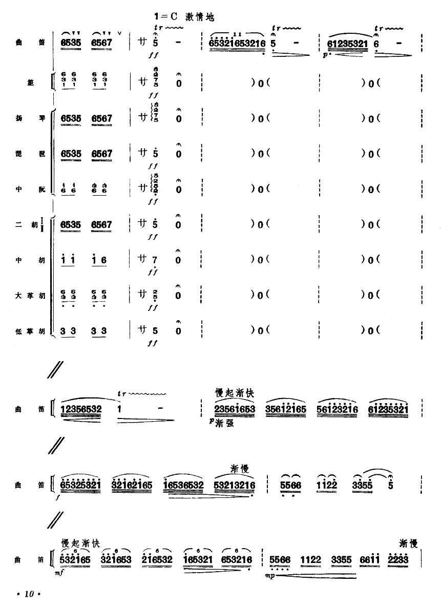 水乡新歌（7-13）笛子（箫）曲谱（图4）