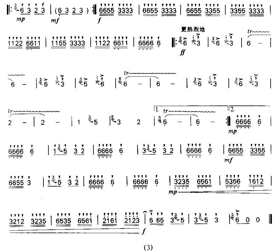 欢乐的芦笙节笛子（箫）曲谱（图3）