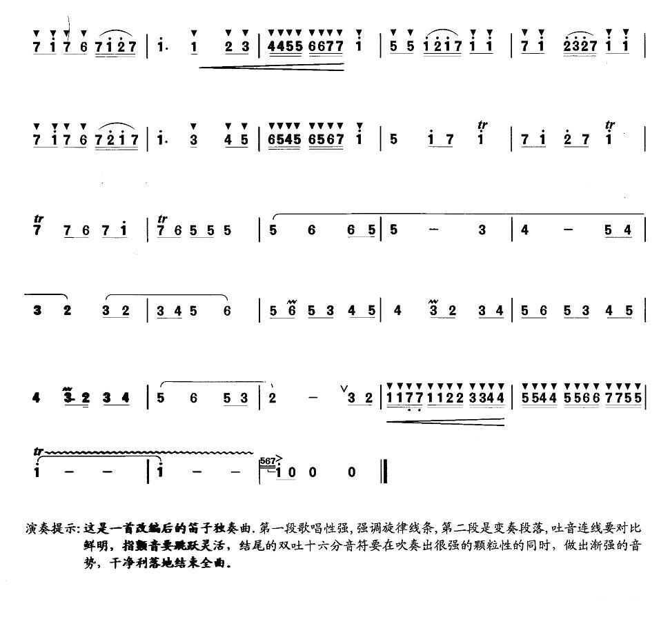 玛依拉笛子（箫）曲谱（图2）