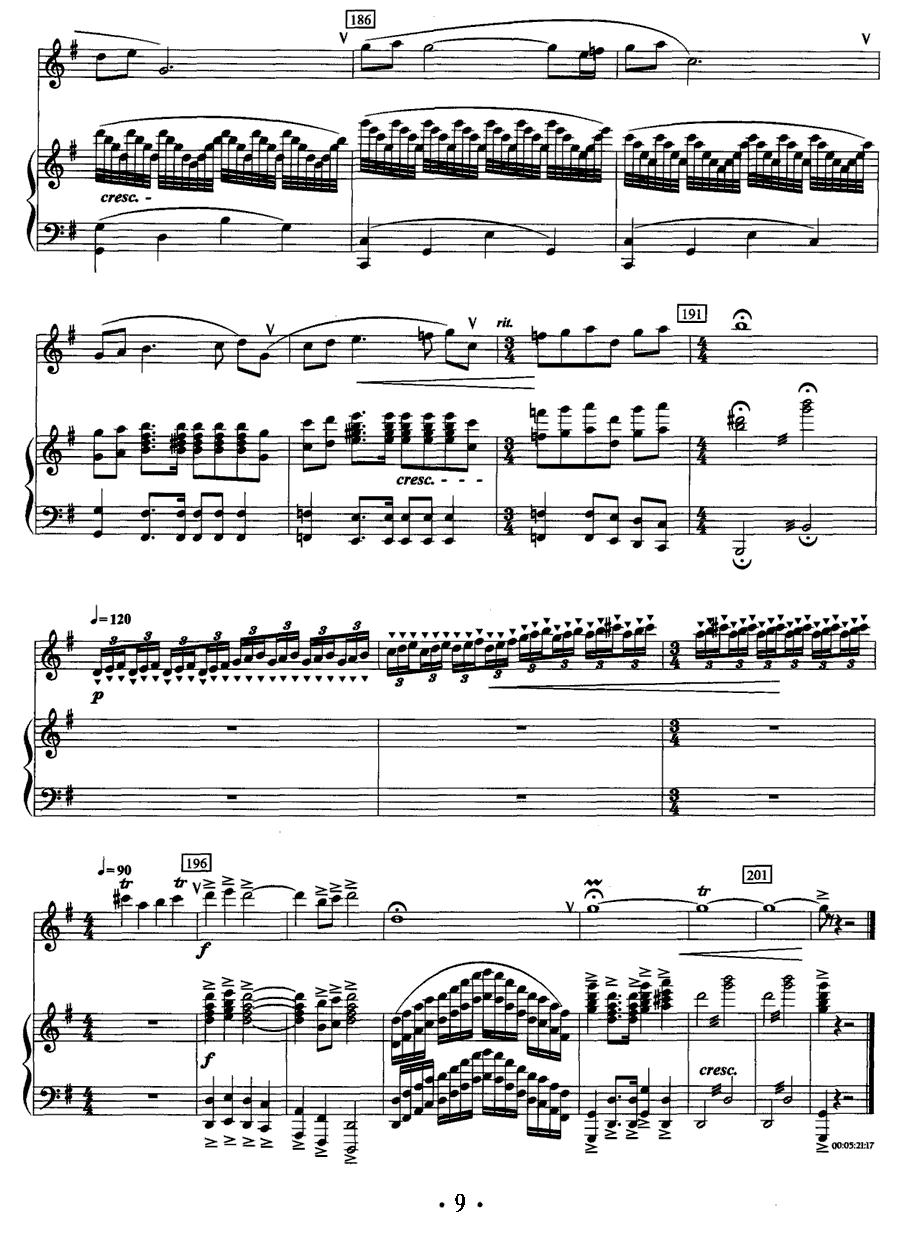 珠江畅想（竹笛独奏+钢琴伴奏）笛子（箫）曲谱（图9）