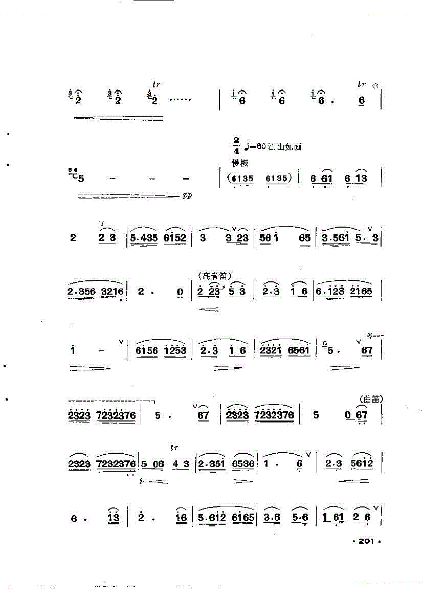 婺江风光笛子（箫）曲谱（图2）