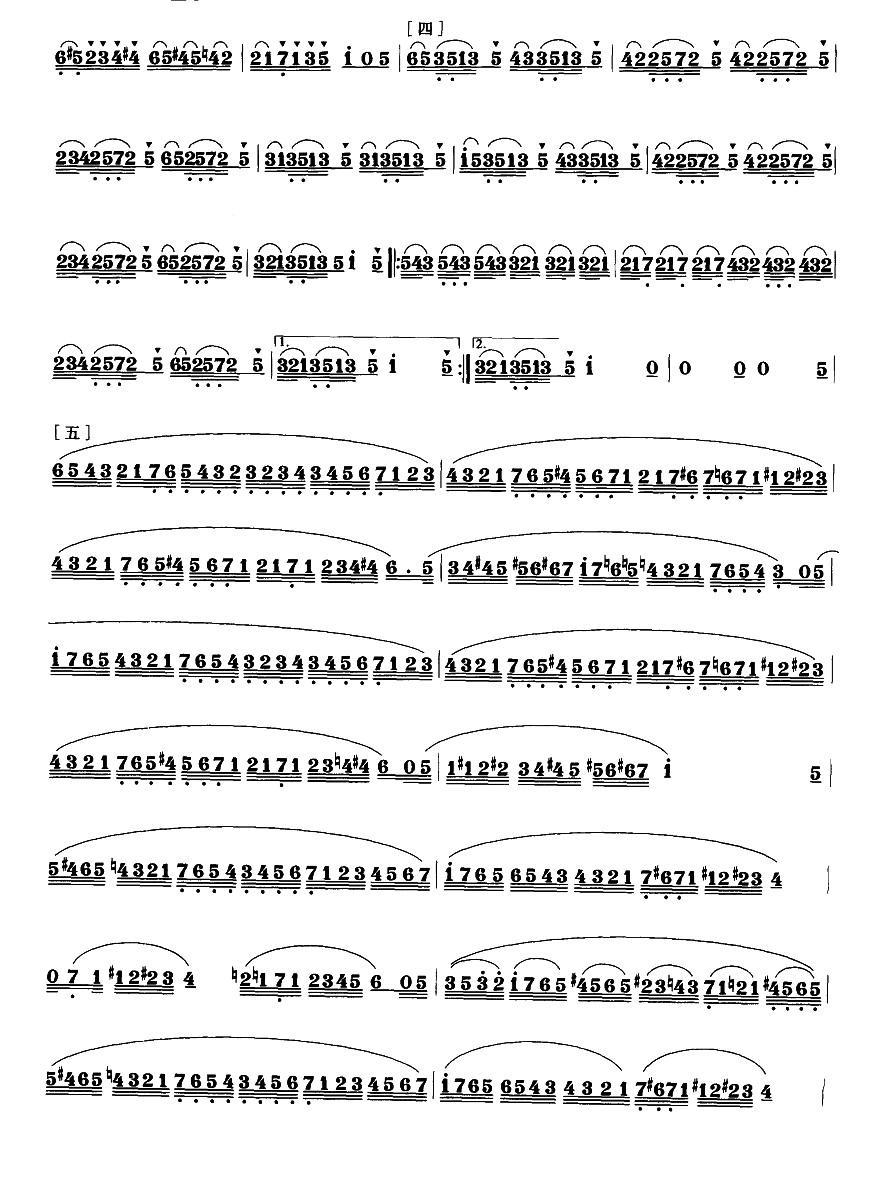 威尼斯狂欢节笛子（箫）曲谱（图2）