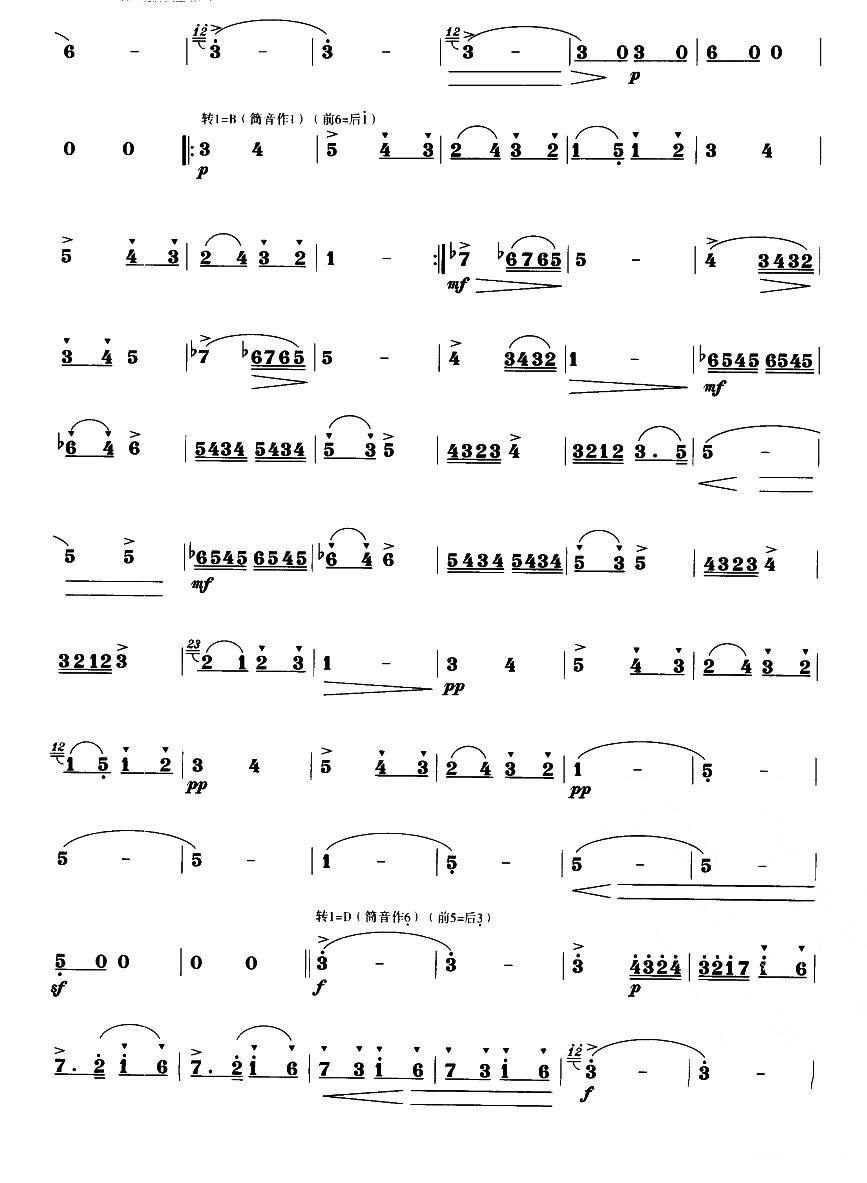 农民舞曲笛子（箫）曲谱（图2）