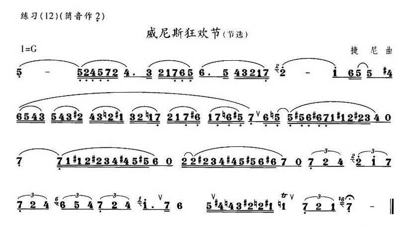 威尼斯狂欢节笛子（箫）曲谱（图5）