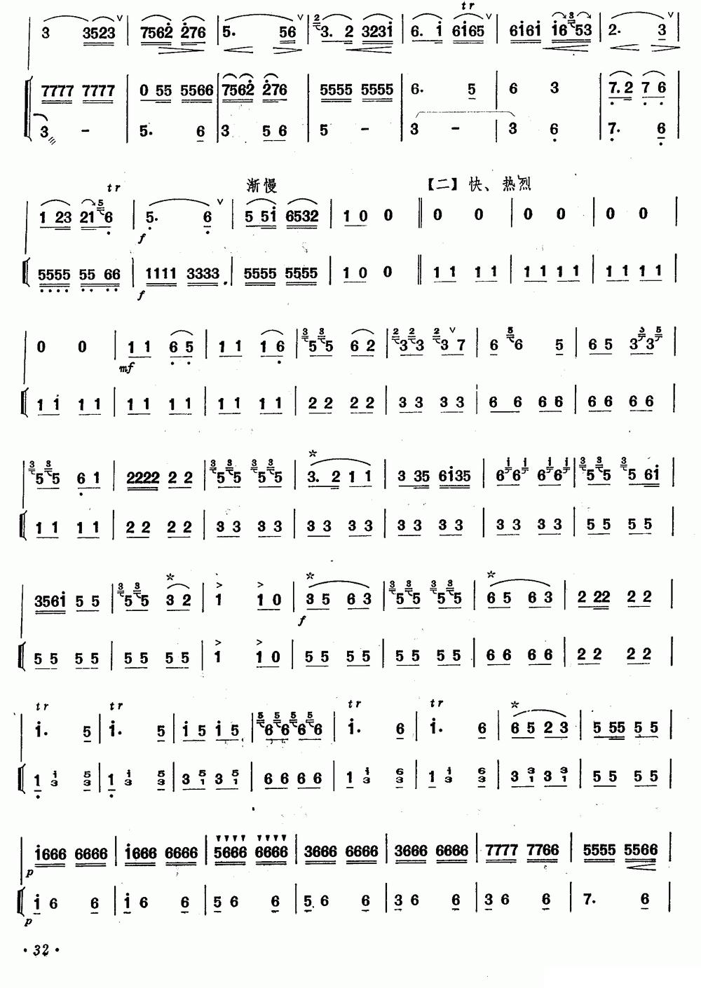 上游曲（笛子+伴奏）笛子（箫）曲谱（图2）