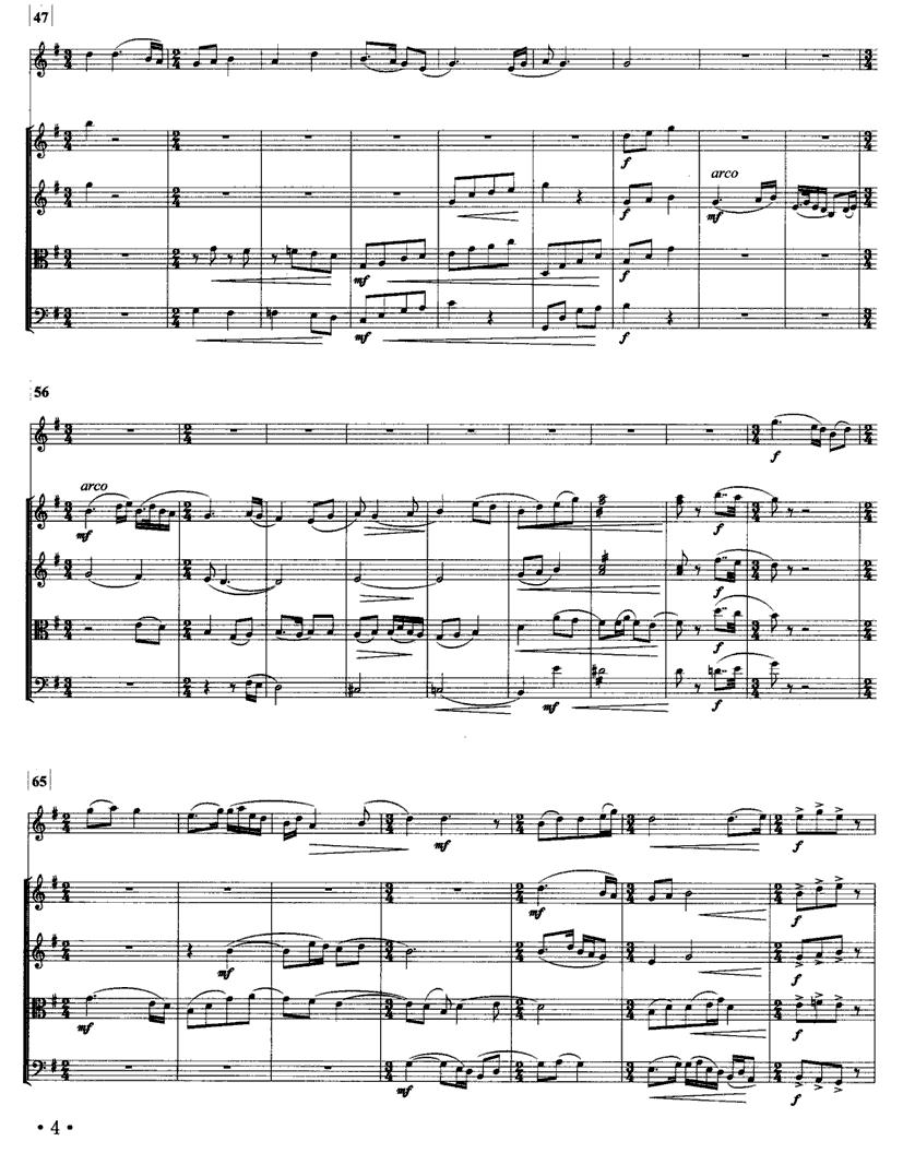 梅花（箫与弦乐五重奏）笛子（箫）曲谱（图3）