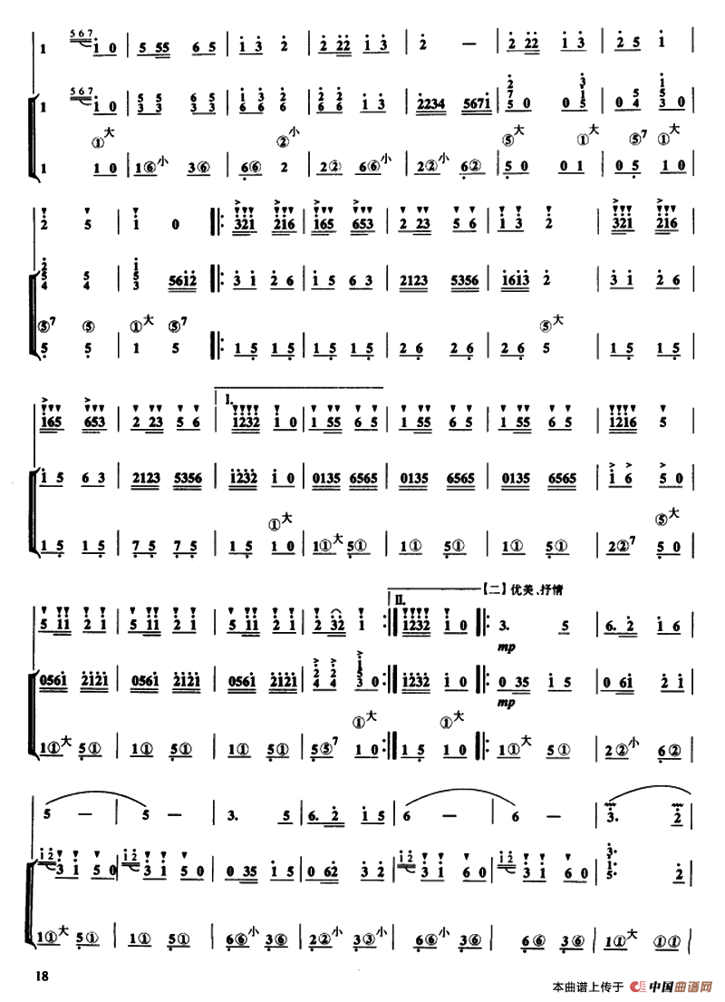 小司机（笛子独奏+手风琴伴奏）笛子（箫）曲谱（图2）