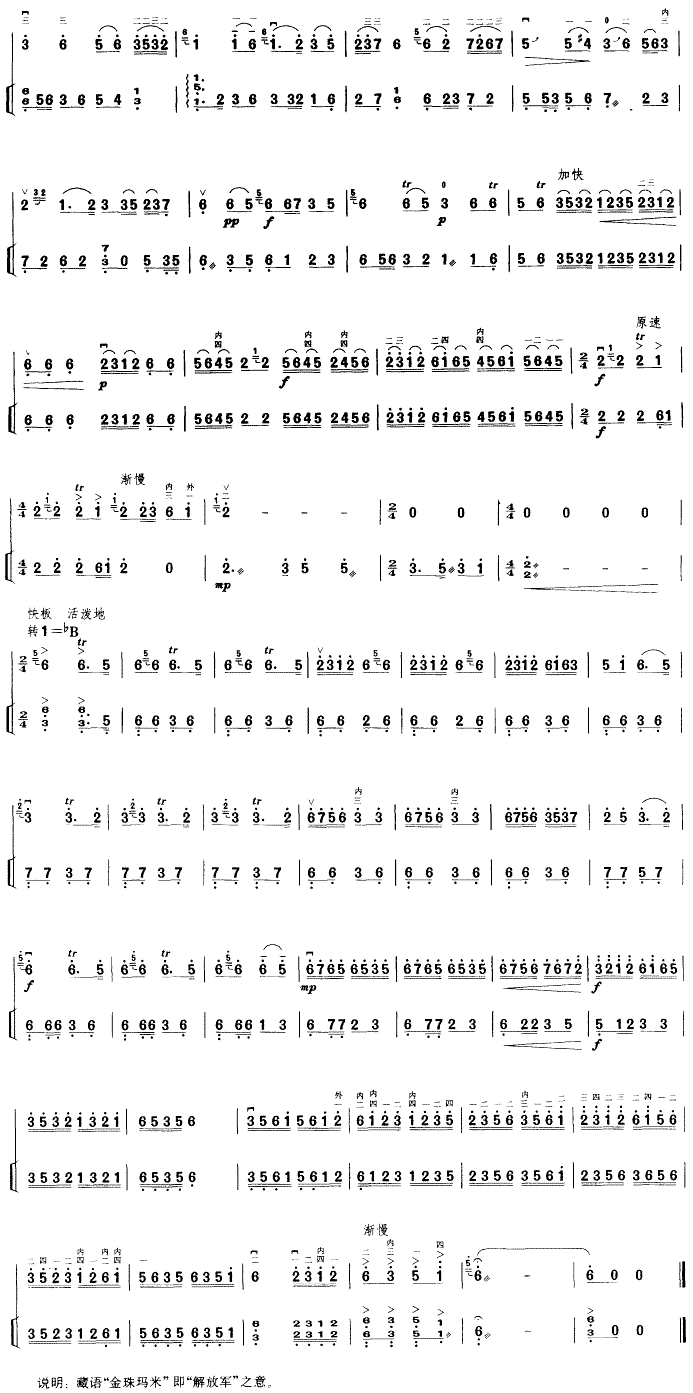 金珠玛米赞二胡曲谱（图2）