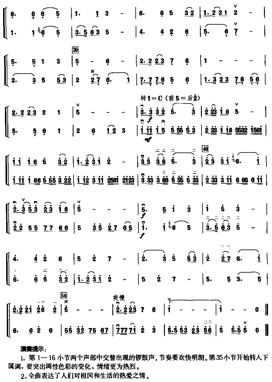 欢乐中国年(二重奏)二胡曲谱（图2）