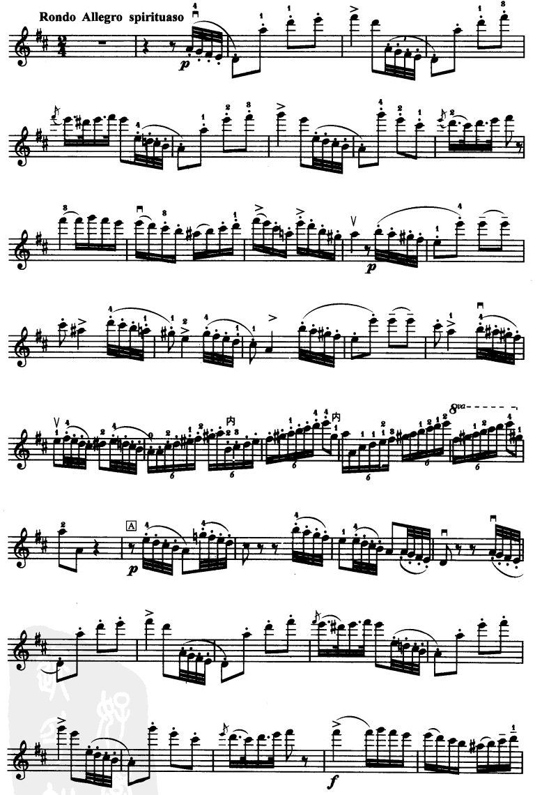 D大调小提琴协奏曲二胡曲谱（图3）