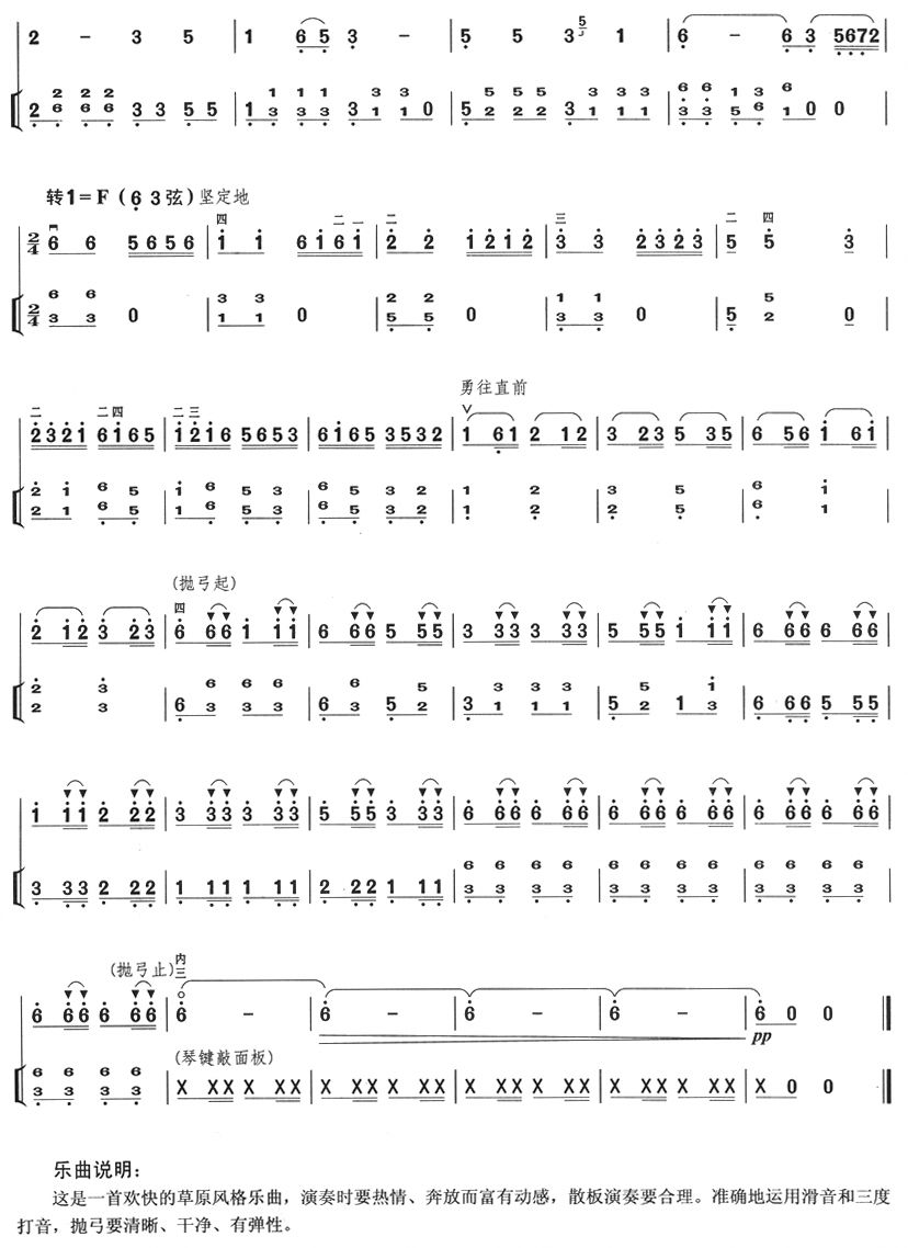 草原新牧民(扬琴伴奏)二胡曲谱（图6）