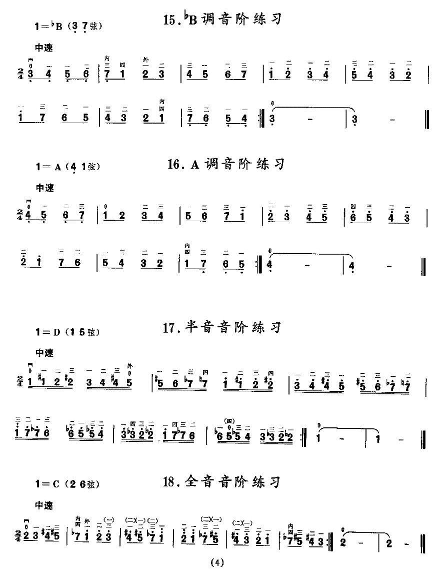 二胡微型练习曲：音阶练习二胡曲谱（图4）