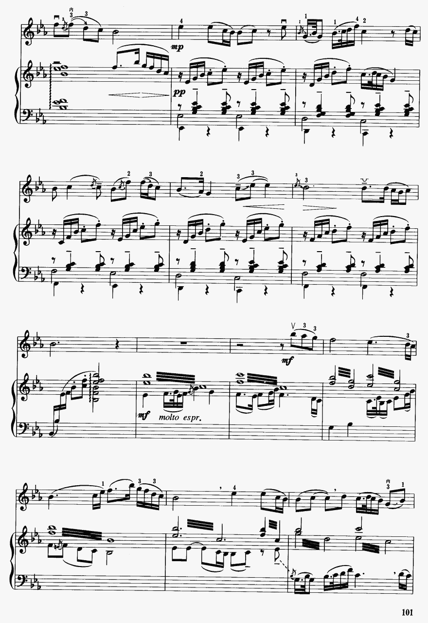 梁山伯与祝英台（钢琴伴奏）25二胡曲谱（图1）