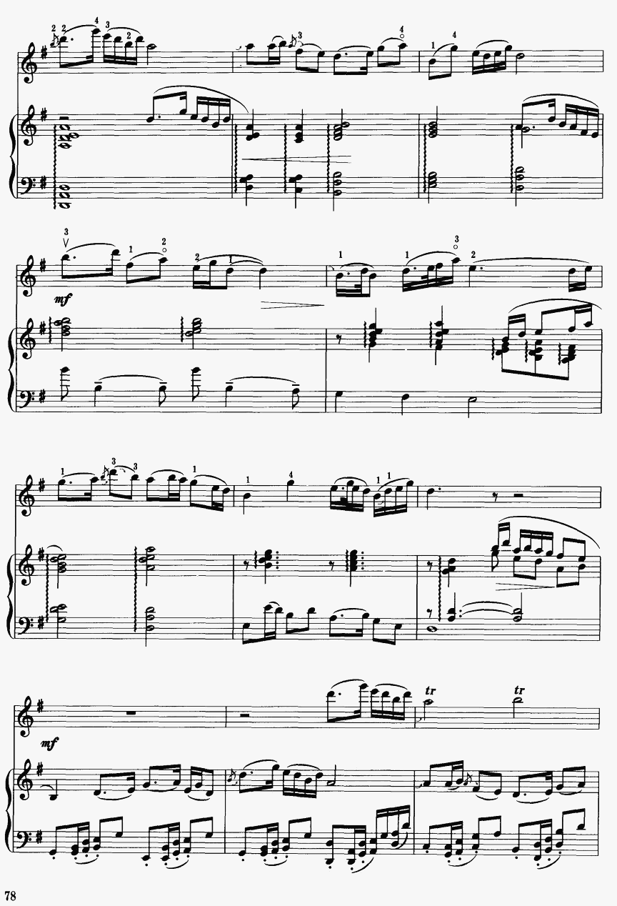 梁山伯与祝英台（钢琴伴奏）2二胡曲谱（图1）
