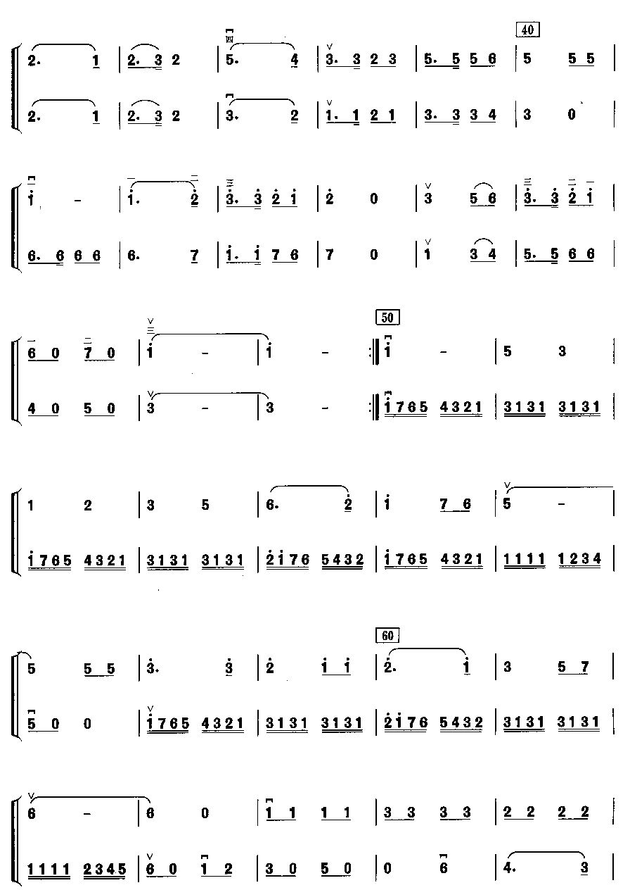 中国少年先锋队队歌（二胡二重奏）二胡曲谱（图2）