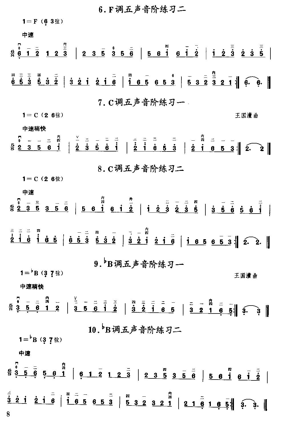 二胡微型练习曲二胡曲谱（图8）