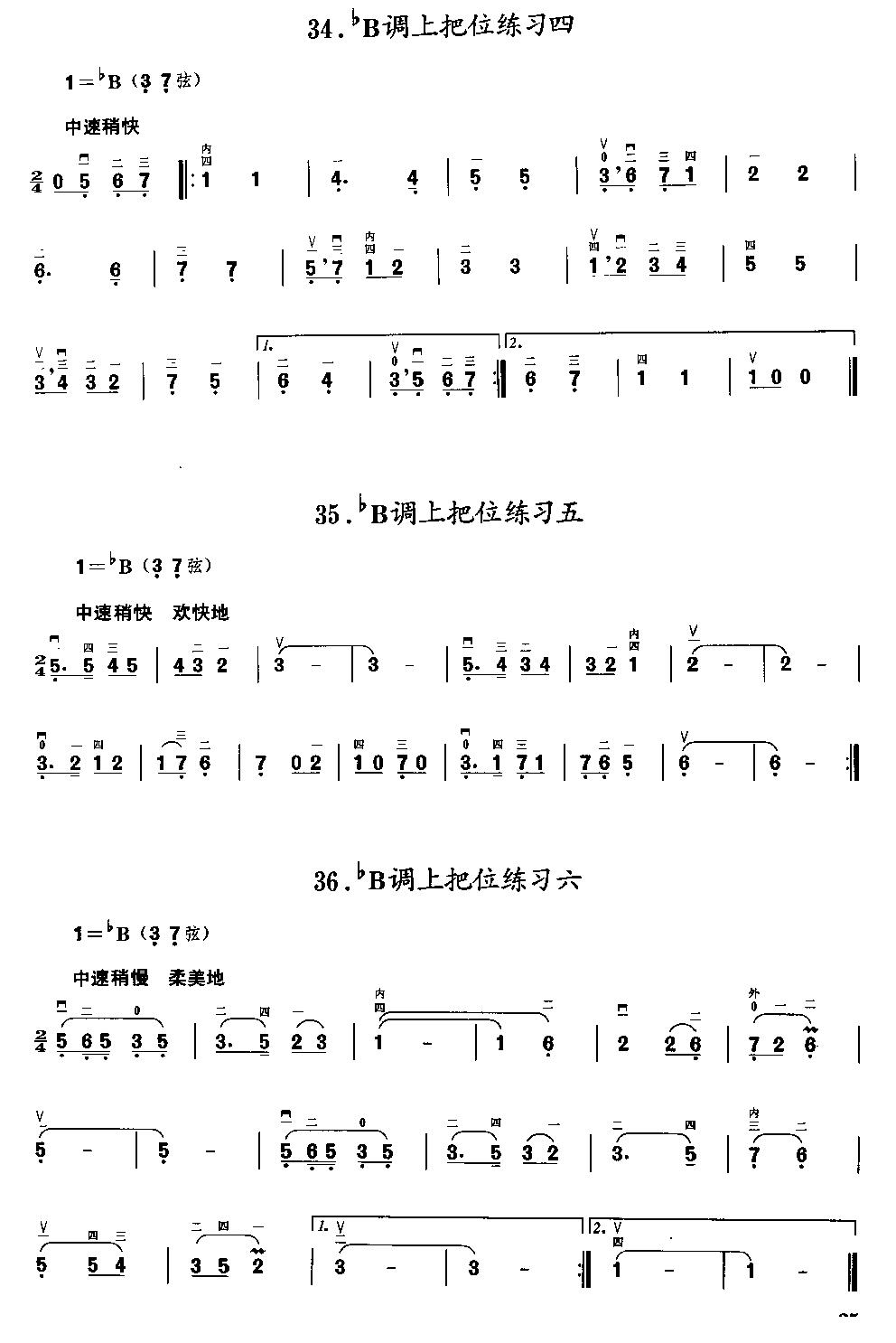 二胡微型练习曲二胡曲谱（图25）