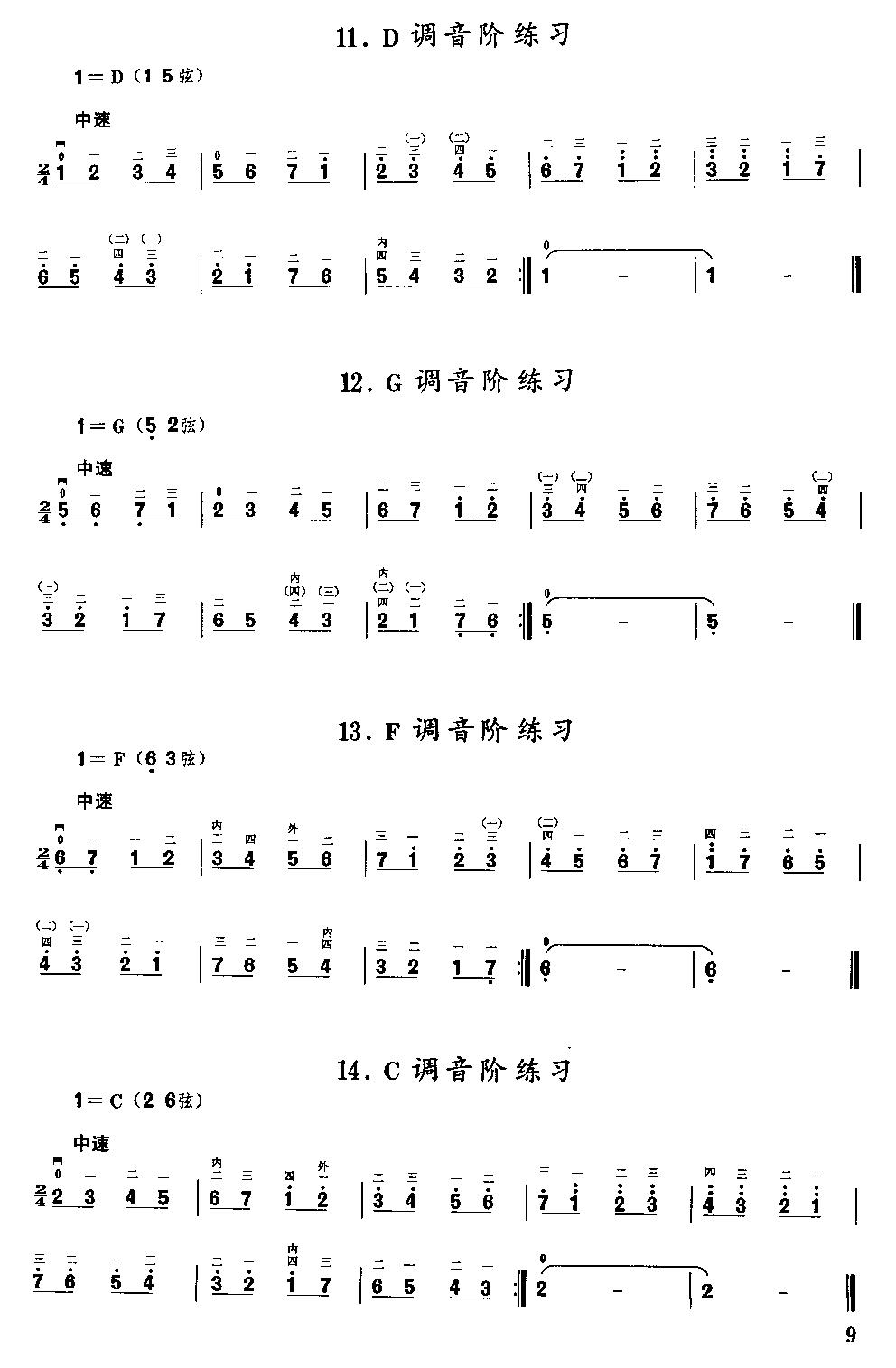 二胡微型练习曲二胡曲谱（图9）