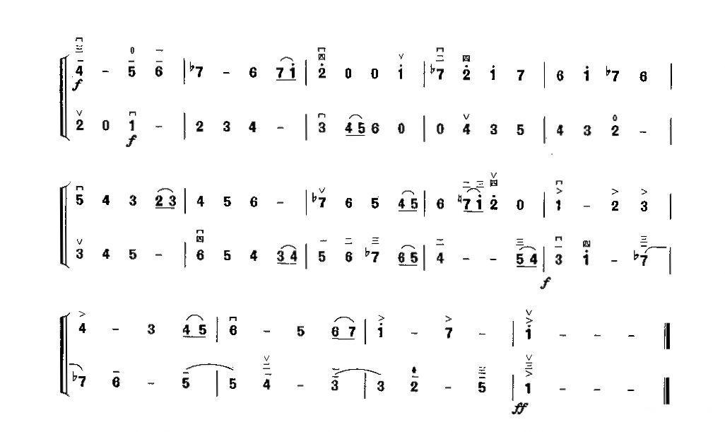 二胡二重奏：二声部赋格（二）二胡曲谱（图2）