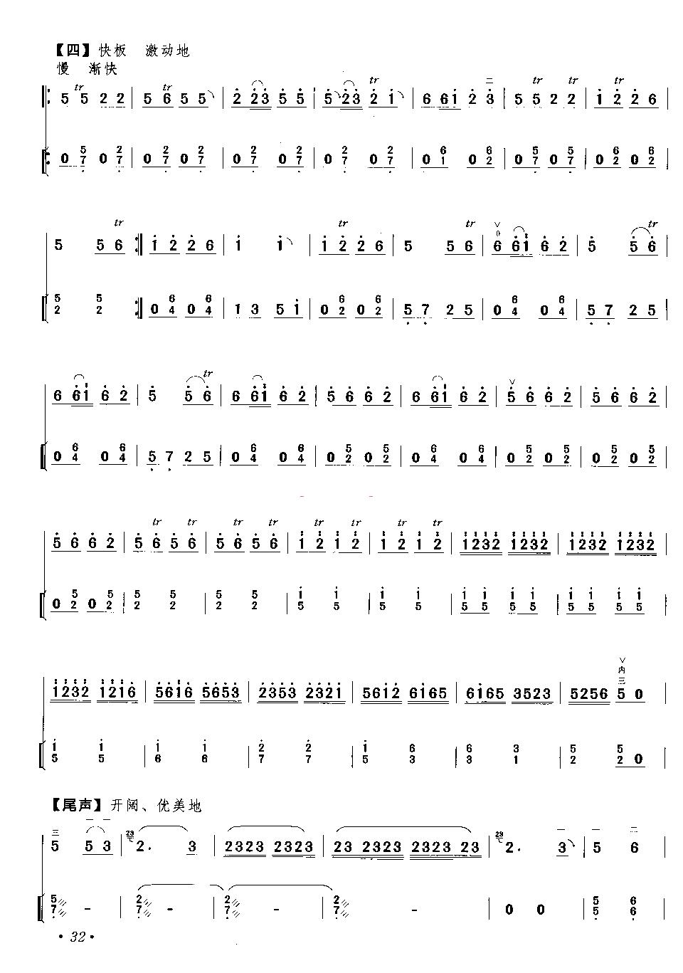 洞庭风光（二胡独奏+扬琴伴奏）二胡曲谱（图5）