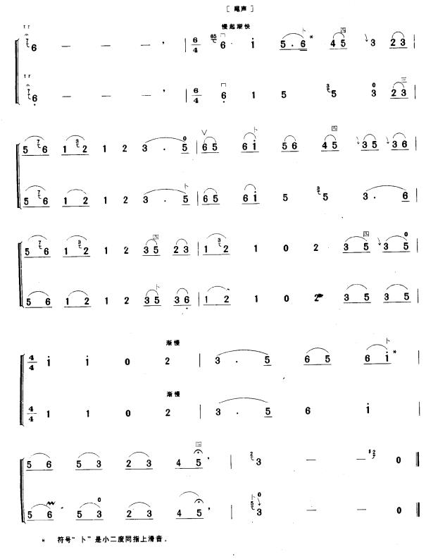 慢三六（二胡二重奏）10二胡曲谱（图1）