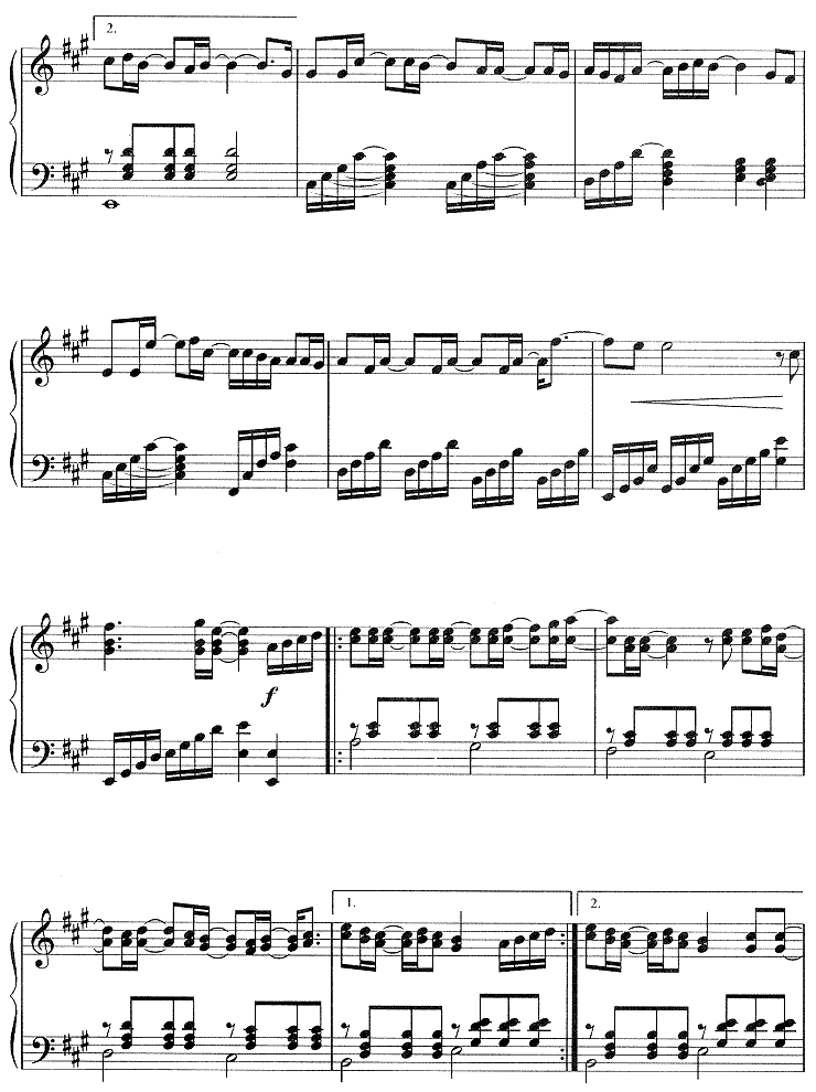 蓝色生死恋(同名韩剧插曲)钢琴曲谱（图2）