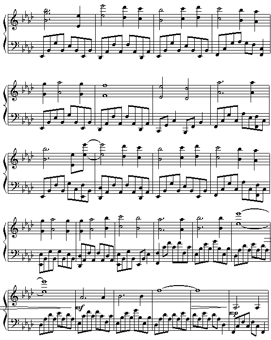 我心永恒(《铁达尼号》主题歌)钢琴曲谱（图4）