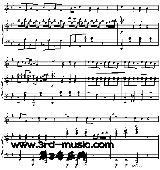 爱我中华[钢琴曲谱]钢琴曲谱（图2）