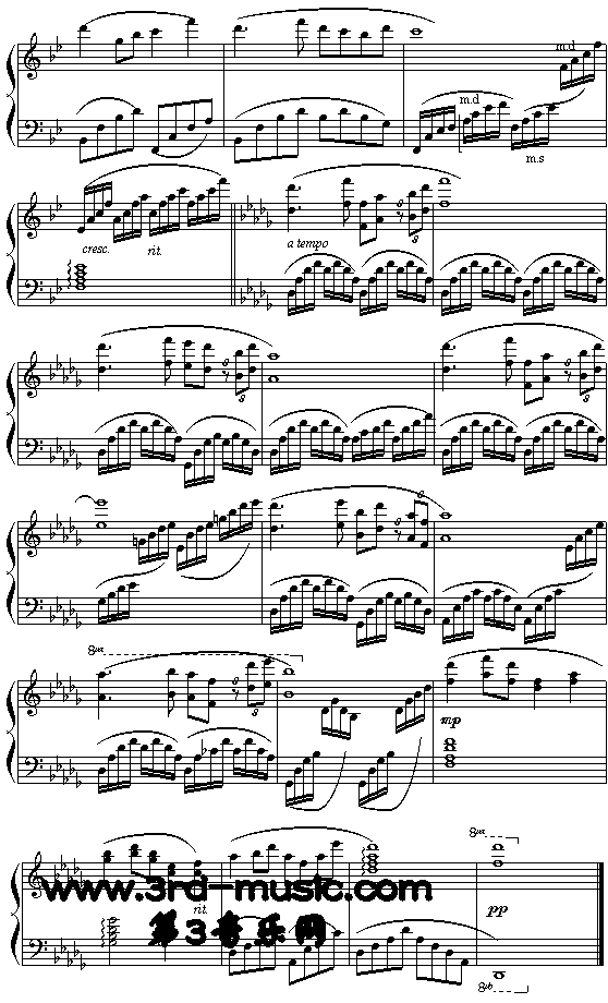 何日君再来[钢琴曲谱]钢琴曲谱（图3）