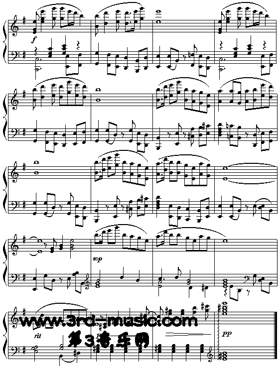 敖包相会(内蒙古民歌)[钢琴曲谱]钢琴曲谱（图2）