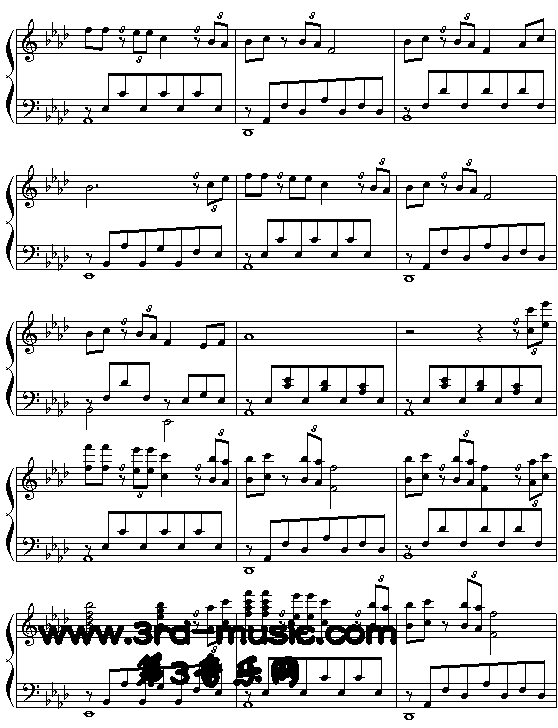 新鸳鸯蝴蝶梦(《包青天》主题曲)[钢琴曲谱]钢琴曲谱（图2）