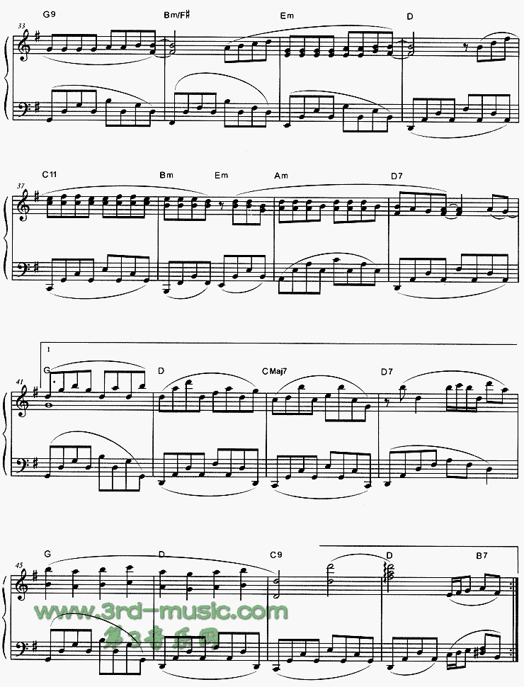开不了口[钢琴曲谱]钢琴曲谱（图3）