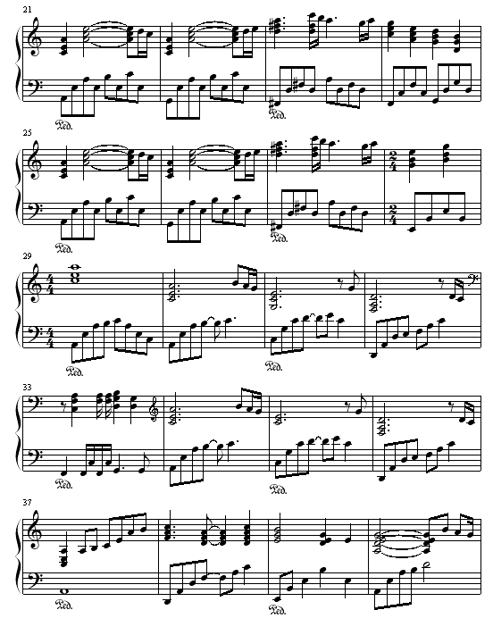 Hokages funeral by HOGSKING(火影忍者)钢琴曲谱（图2）