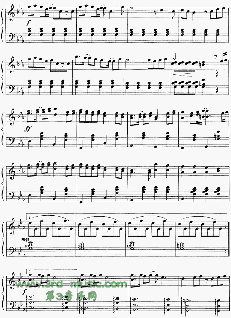 白色恋情(日剧《白色之恋》主题曲)[钢琴曲谱]钢琴曲谱（图2）