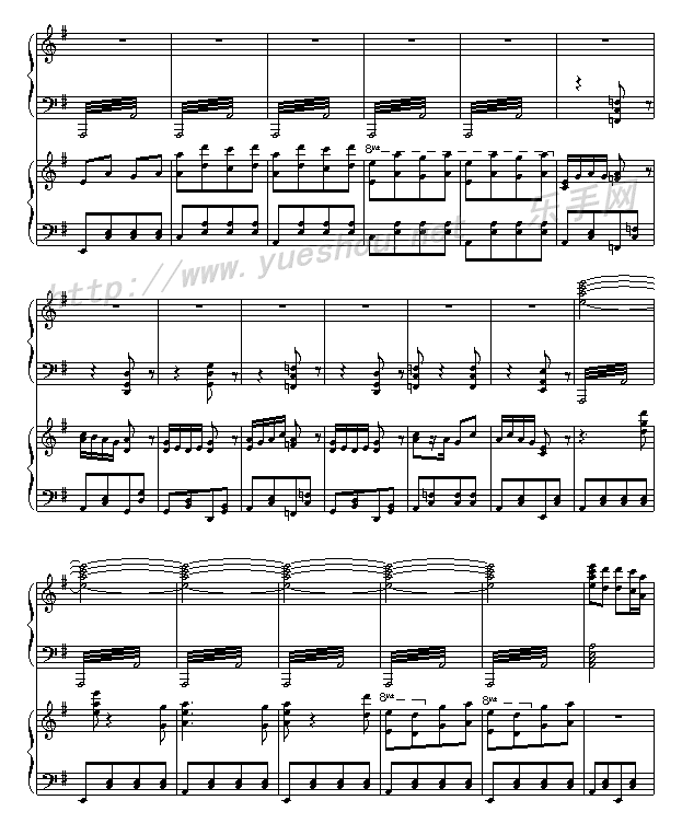 周星驰主演的《功夫》钢琴曲谱（图45）
